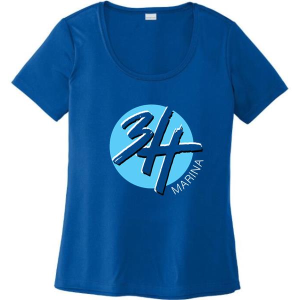 Sport-Tek Ladies Posi-UV Pro scoop neck tee.